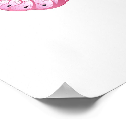 Bloemvink met roze Sakura Poster (Hoek)