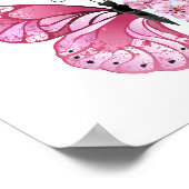 Bloemvink met roze Sakura Poster (Hoek)