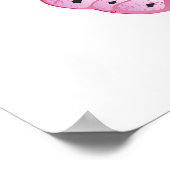 Bloemvink met roze Sakura Poster (Hoek)