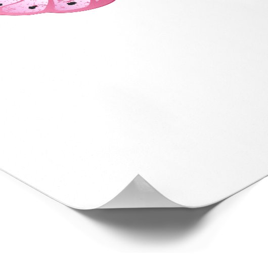 Bloemvink met roze Sakura Poster (Hoek)