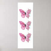 Bloemvink met roze Sakura Poster (Voorkant)