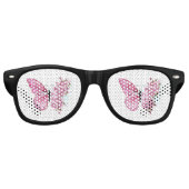 Bloemvink met roze Sakura Retro Zonnebril (Voorkant)