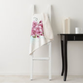 Bloemvink met roze Sakura Sherpa Deken (In situ)