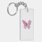 Bloemvink met roze Sakura Sleutelhanger (Voorkant Links)