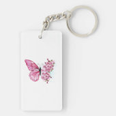 Bloemvink met roze Sakura Sleutelhanger (achterkant)