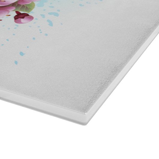 Bloemvink met roze Sakura Snijplank (Hoek)