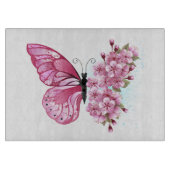 Bloemvink met roze Sakura Snijplank (Voorkant)