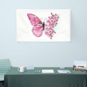 Bloemvink met roze Sakura Spandoek (Beurs)