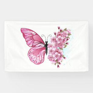 Bloemvink met roze Sakura Spandoek