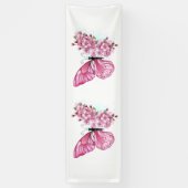 Bloemvink met roze Sakura Spandoek (Verticaal)