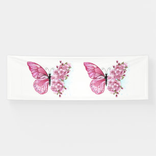 Bloemvink met roze Sakura Spandoek