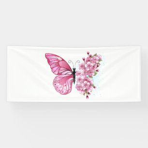 Bloemvink met roze Sakura Spandoek