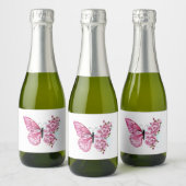 Bloemvink met roze Sakura Sparkling Wijnetiket (Flessen)
