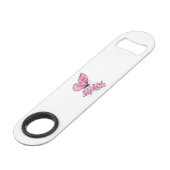 Bloemvink met roze Sakura Speed Flessenopener (Voorkant Gekanteld)