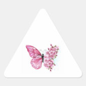 Bloemvink met roze Sakura Sticker (Voorkant)