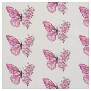 Bloemvink met roze Sakura Stof