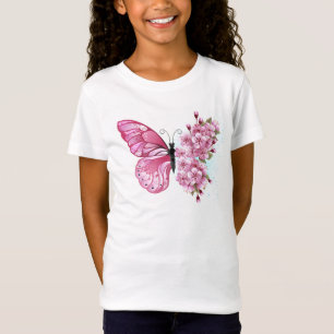 Bloemvink met roze Sakura T-shirt