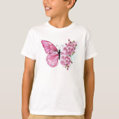 Bloemvink met roze Sakura T-shirt (Voorkant)