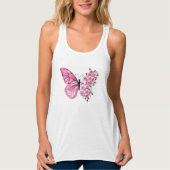 Bloemvink met roze Sakura Tanktop (Voorkant)