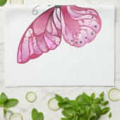 Bloemvink met roze Sakura Theedoek (Gevouwen)