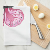 Bloemvink met roze Sakura Theedoek (Quarter Fold)