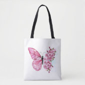 Bloemvink met roze Sakura Tote Bag (Voorkant)