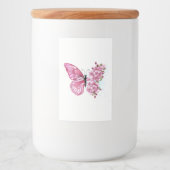 Bloemvink met roze Sakura Voedselcontainer Etiket (Voorkant)