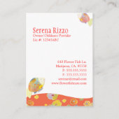 Bloemvis Kinderverzorging | Dagopvang Visitekaartje (Achterkant)