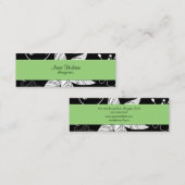 Bloemvlakken, bloemen, bloemkool, bloemkool, bloem mini visitekaartje (Voorkant / Achterkant)