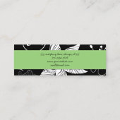 Bloemvlakken, bloemen, bloemkool, bloemkool, bloem mini visitekaartje (Achterkant)