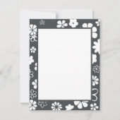 Bloemvlakken en vlinders, grijs notitiekaartje (Voorkant)