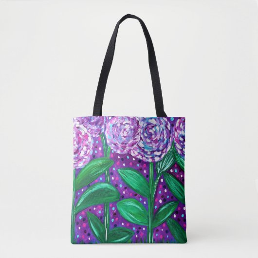 Bloemvlakken Tote Bag (Voorkant)