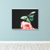 Bloemvlies 2 canvas afdruk (Insitu (Houten vloer))