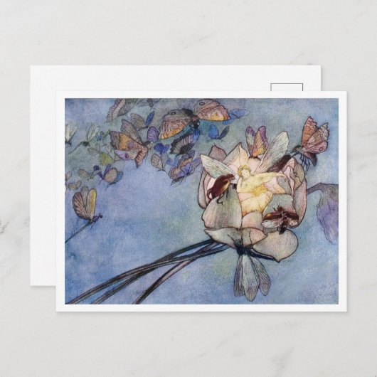 Bloemvliezen en vlinders van Warwick Goble Post Briefkaart (Voorkant / Achterkant)