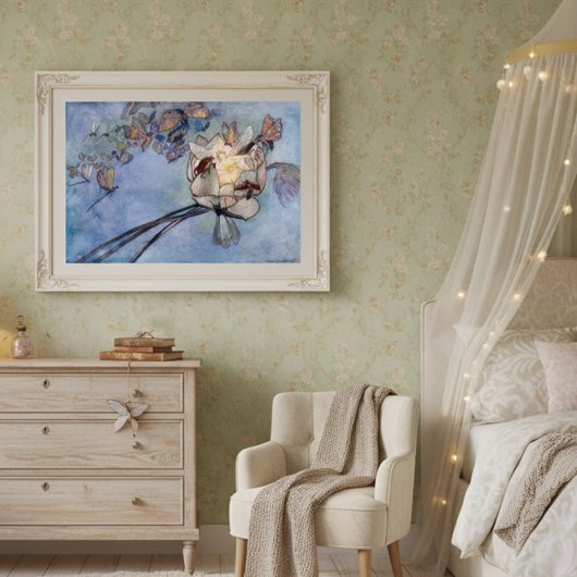 Bloemvliezen en vlinders van Warwick Goble Poster