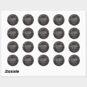 Bloemvlinder Aangepaste Zakelijke Kaars Ronde Sticker (Vel)