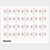 Bloemvlinder Aangepaste Zakelijke Lichaamscrub Ronde Sticker (Vel)
