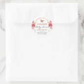 Bloemvlinder Aangepaste Zakelijke Lichaamscrub Ronde Sticker (Tas)