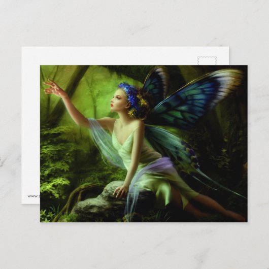 Bloemvlinder Briefkaart (Voorkant / Achterkant)