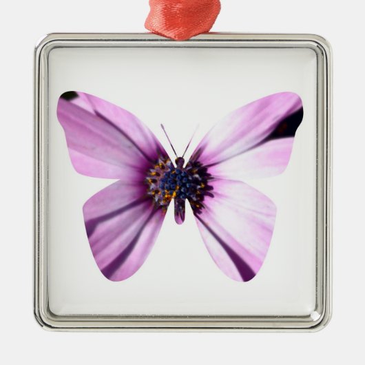 Bloemvlinder Metalen Ornament (Voorkant)