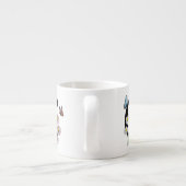 Bloemvlinder Monogram Initiaal C Espresso Kop (Achterkant)