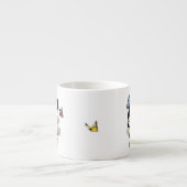Bloemvlinder Monogram Initiaal C Espresso Kop (Voorkant)
