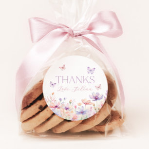 Bloemvlinder Pastel Bruiloft Feest Favor  Ronde Sticker