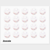 Bloemvlinder Pastel Bruiloft Feest Favor Ronde Sticker (Vel)