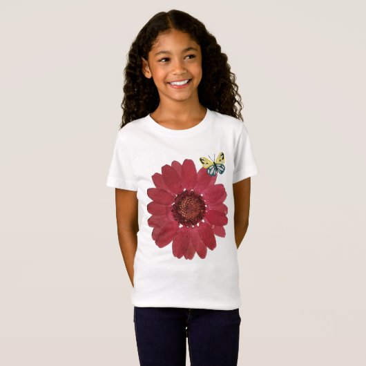 Bloemvlinder T-shirt (Voorkant volledig)