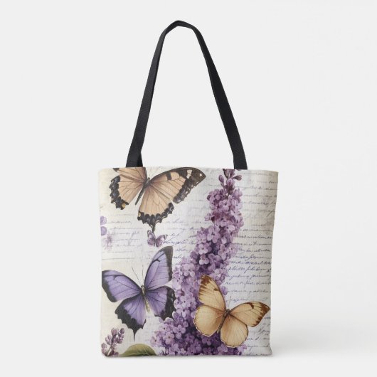 Bloemvlinder Tote Bag (Achterkant)