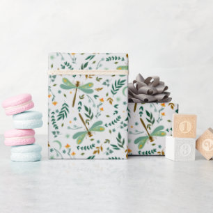 Bloemvlinder Varens Bladeren Patroon Cadeau Cadeaupapier