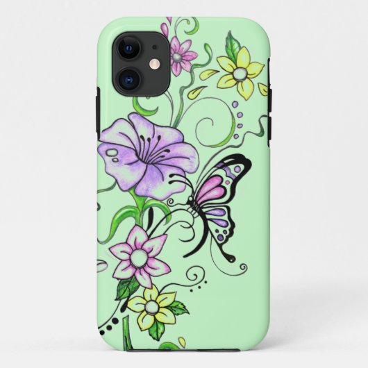 Bloemvlinderhoes Case-Mate iPhone Case (Achterkant)