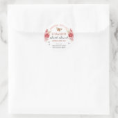 Bloemvlinders Aangepaste Zakelijke Badbom Ronde Sticker (Tas)