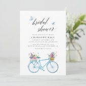 Bloemvlinders Blauw Vrijgezellenfeest Kaart (Staand voorkant)